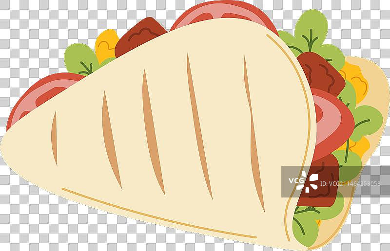 肉蔬美味卷饼图片素材
