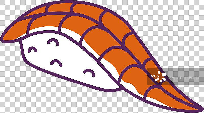 配虾的鲙鱼寿司亚洲美食图片素材