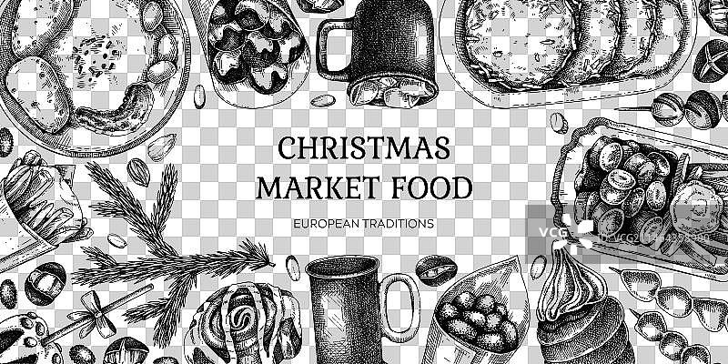 传统欧洲圣诞市场美食图片素材