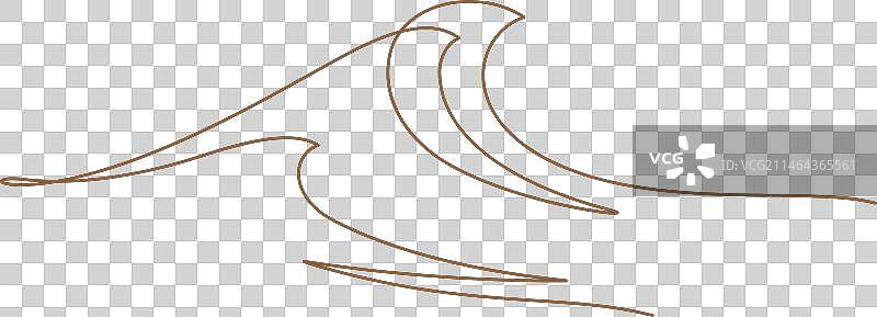 极简海浪线条艺术图片素材