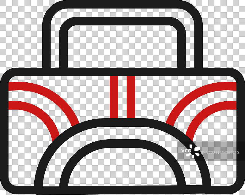 背包图标双色红黑运动符号图片素材