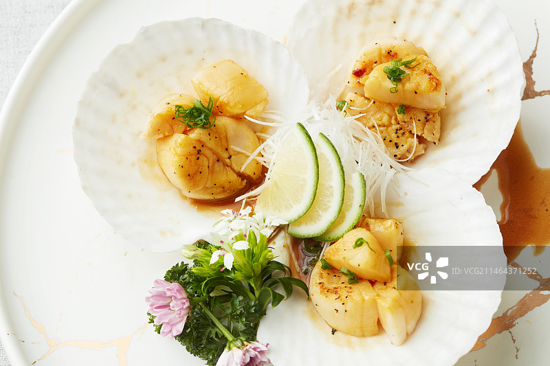 香煎北海道带子图片素材