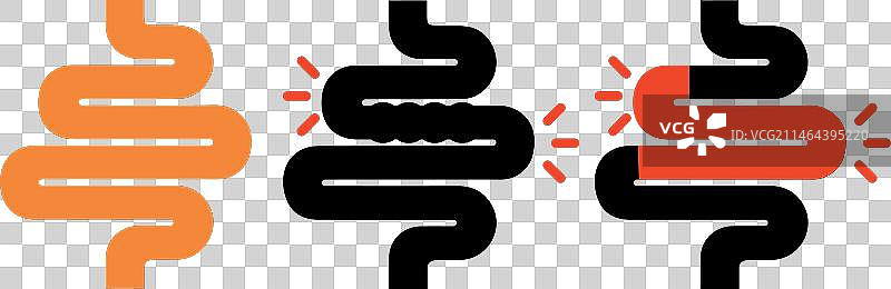 结肠炎肠道便秘图标图片素材