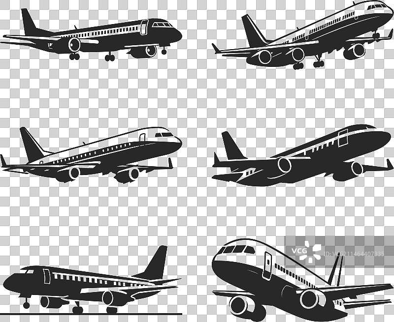 用于设计的航空图标集图片素材