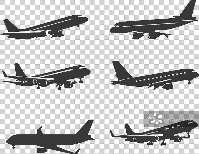 飞机轮廓合集图片素材