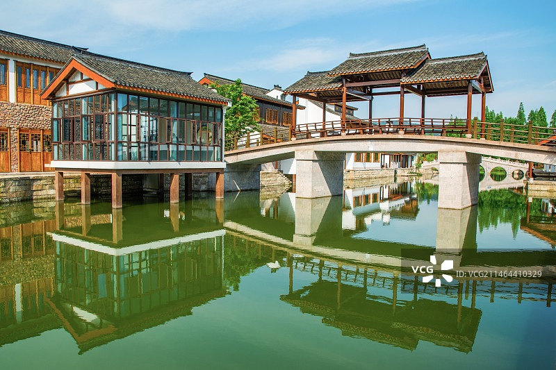 杭州 萧山 湘湖 水街 湘湖越界 湘湖水街 仿古商业街区 萧绍风格建筑 传统中式建筑 陈家埠水街图片素材
