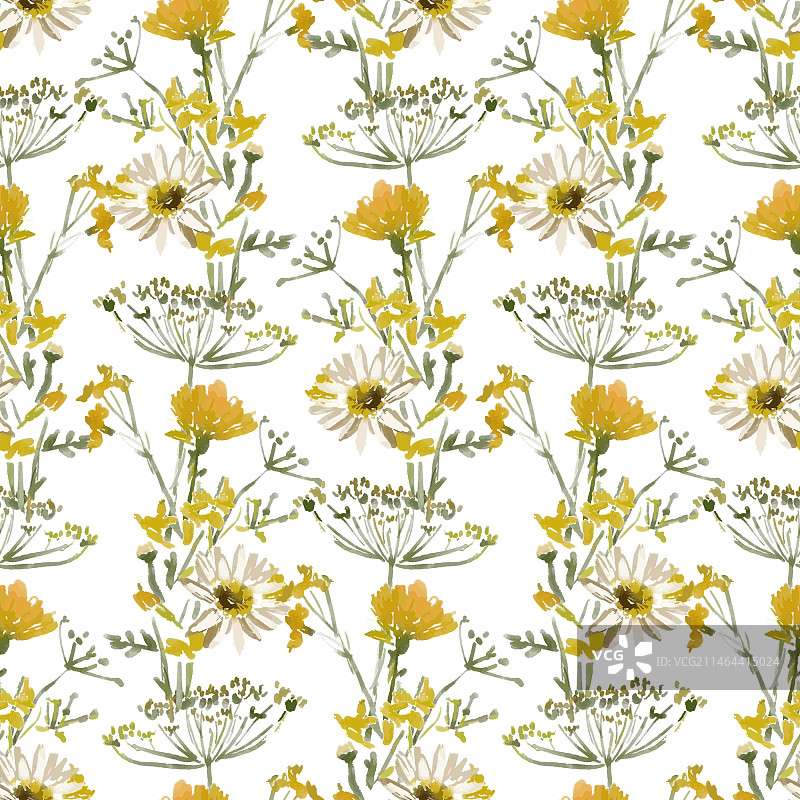 水彩手绘无缝背景图片素材