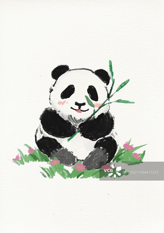 油画棒熊猫图片素材