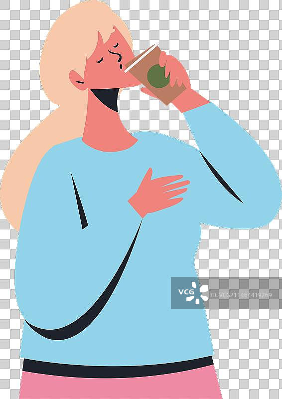 女人在休息时间喝咖啡图片素材