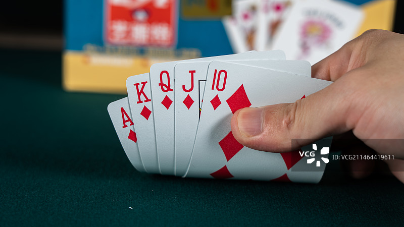 扑克牌皇家同花顺游戏休闲玩牌图片素材