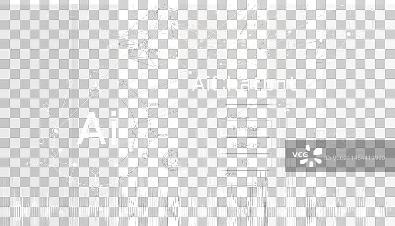 具有AI数字的抽象未来主义信息图图片素材