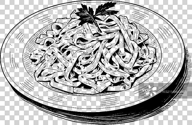 盘中的意大利面图片素材