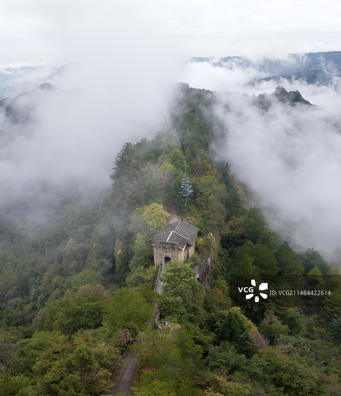 土家绝壁古寨湖北利川鱼木寨风光图片素材