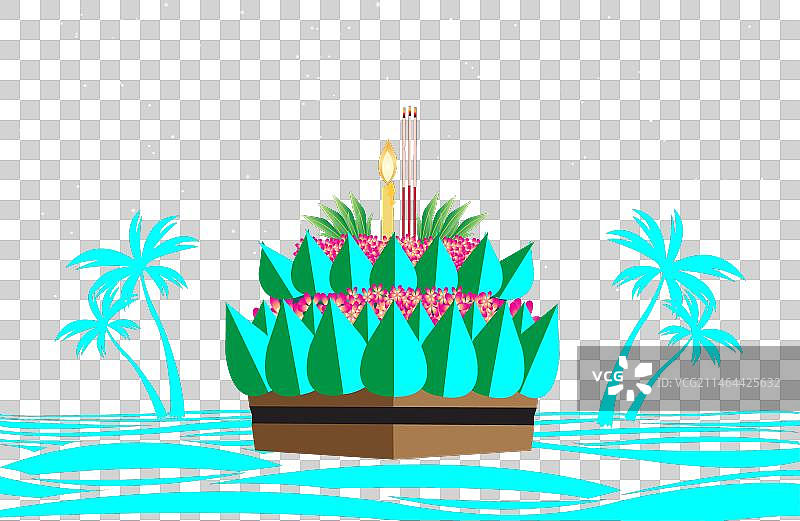 水灯节线上活动图片素材