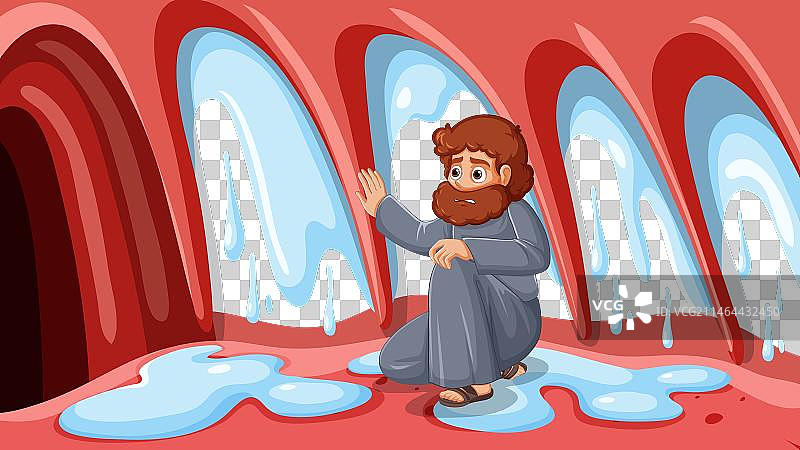 约拿在大鱼腹中的惊险遭遇图片素材