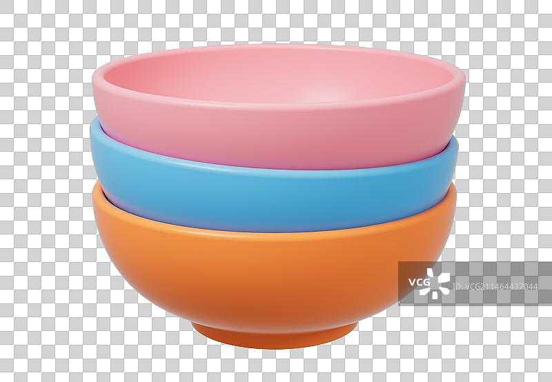 元素厨房用具碗3D渲染图片素材