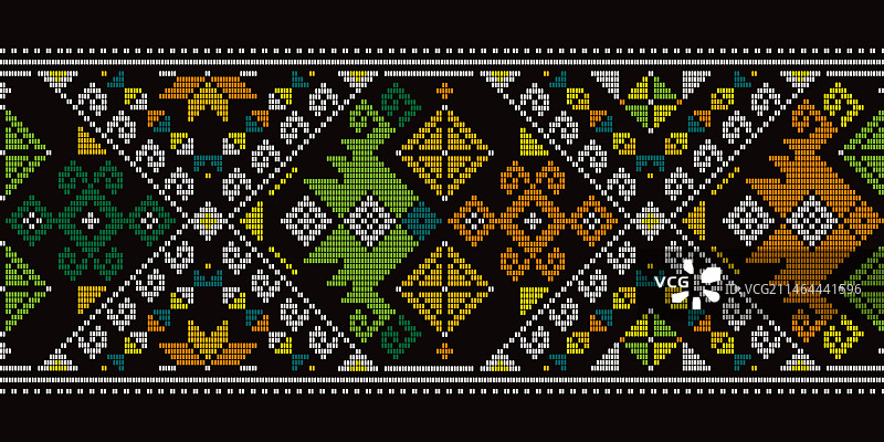 菲律宾传统雅坎族无缝图案图片素材