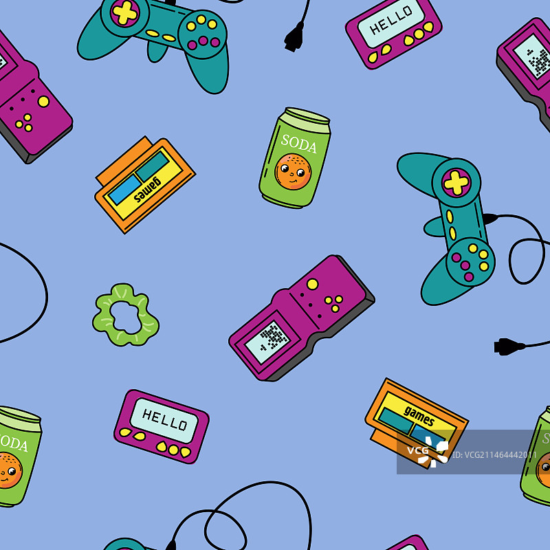 90年代怀旧复古无缝图案图片素材