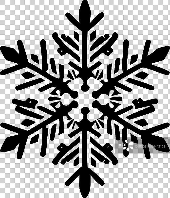 极简雪花轮廓图片素材