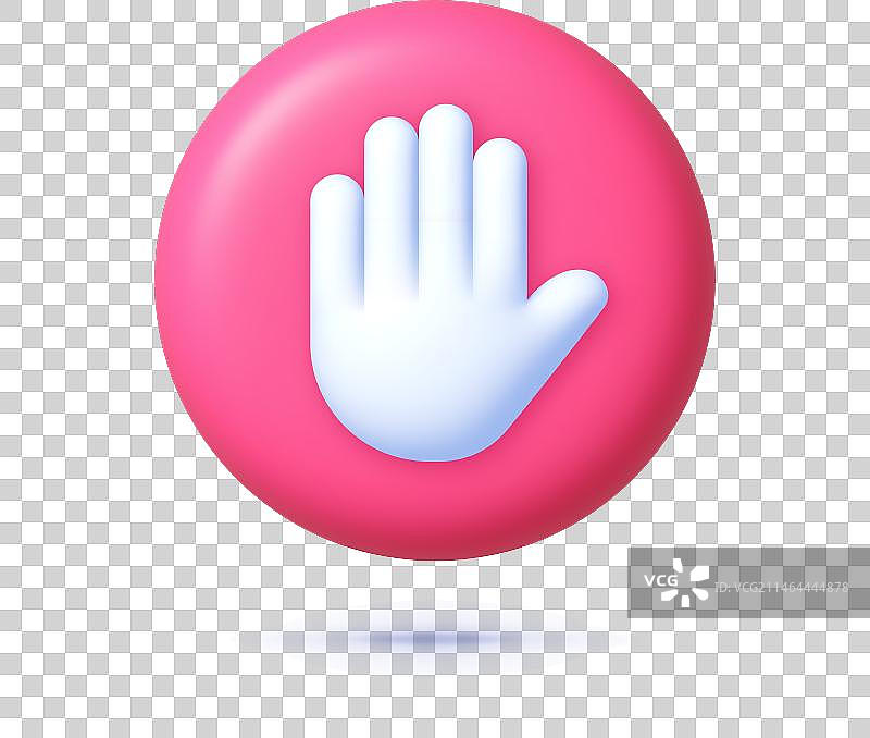 白色背景上的停止标志3D模型图片素材