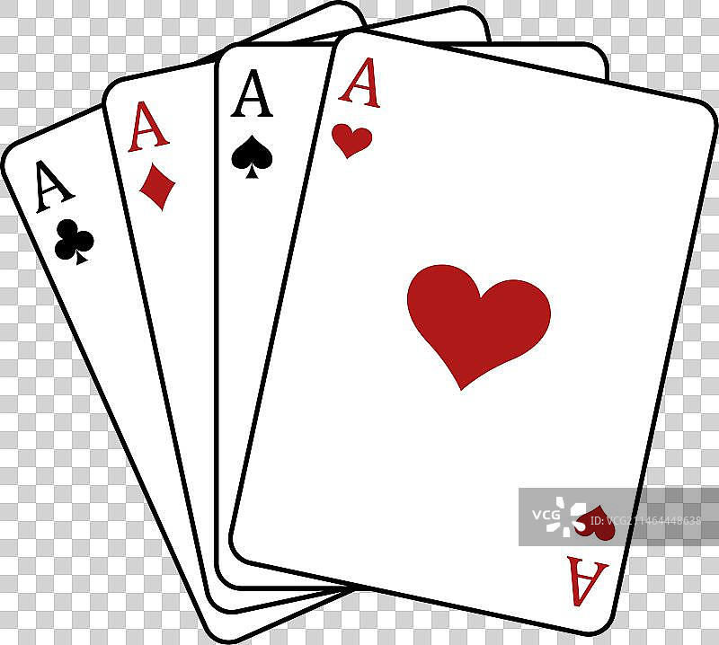 四张A扑克牌 - 四条图片素材