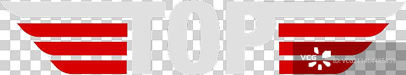 带有壮志凌云标志主题的顶部设计图片素材