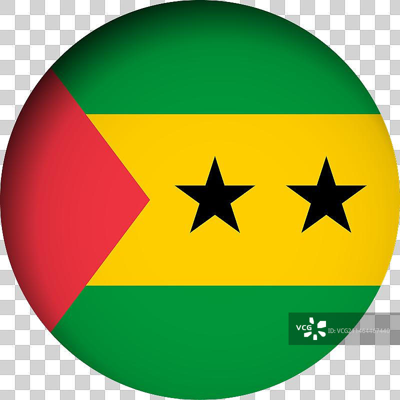 圣多美和普林西比圆形旗帜图片素材