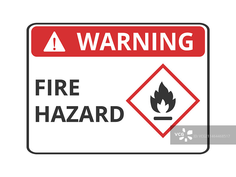 火灾危险标志图片素材