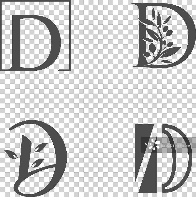 美容字母D标志设计图标元素图片素材