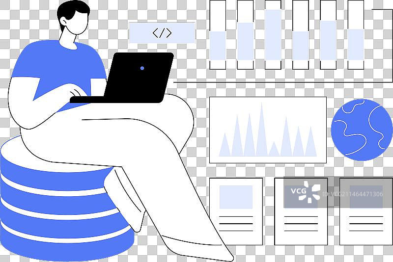 商业智能开发人员抽象概念图片素材