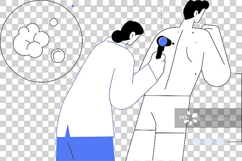 皮肤癌诊断抽象概念图片素材