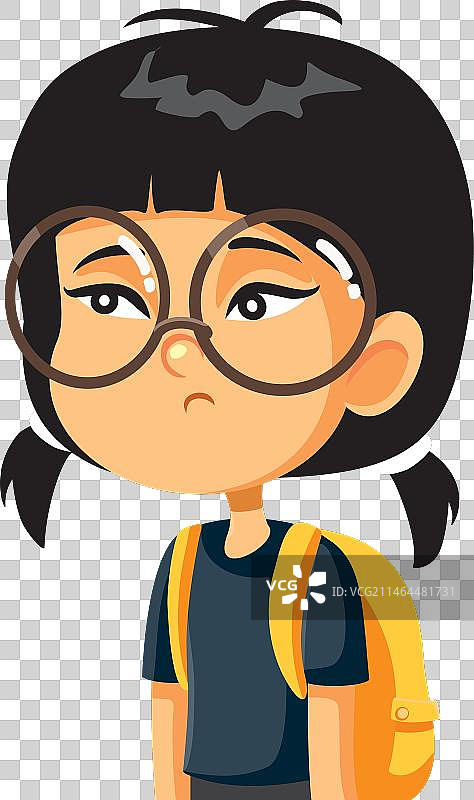 心情沮丧焦虑的女学生图片素材