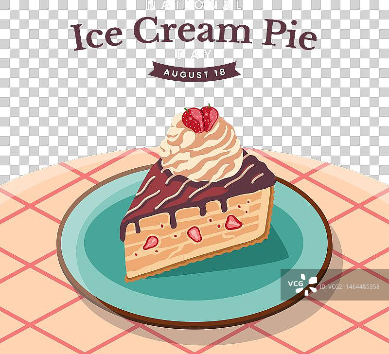 新鲜草莓冰淇淋派图片素材