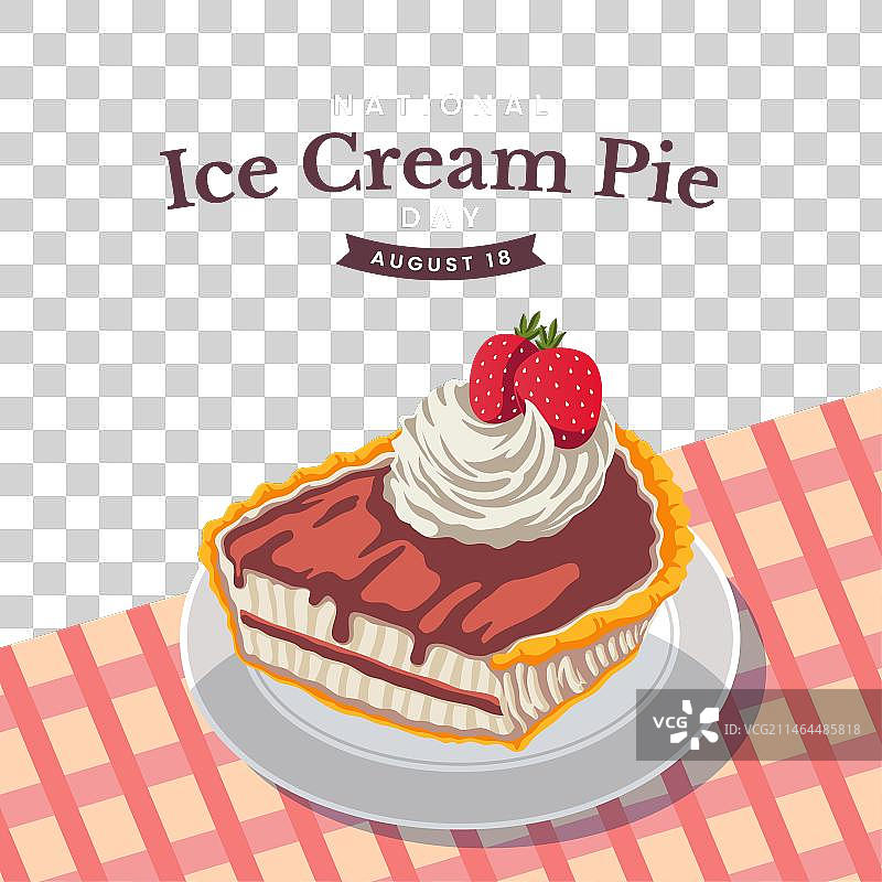 巧克力味冰淇淋派草莓馅图片素材