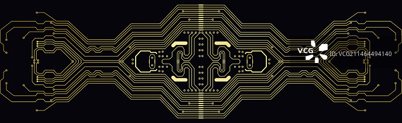 黑金色科技电路图矢量插图图片素材