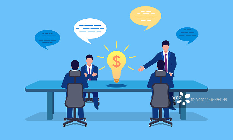 开会讨论增加收益的方法图片素材