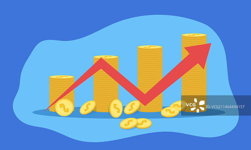 实现投资目标，金融概念插画图片素材