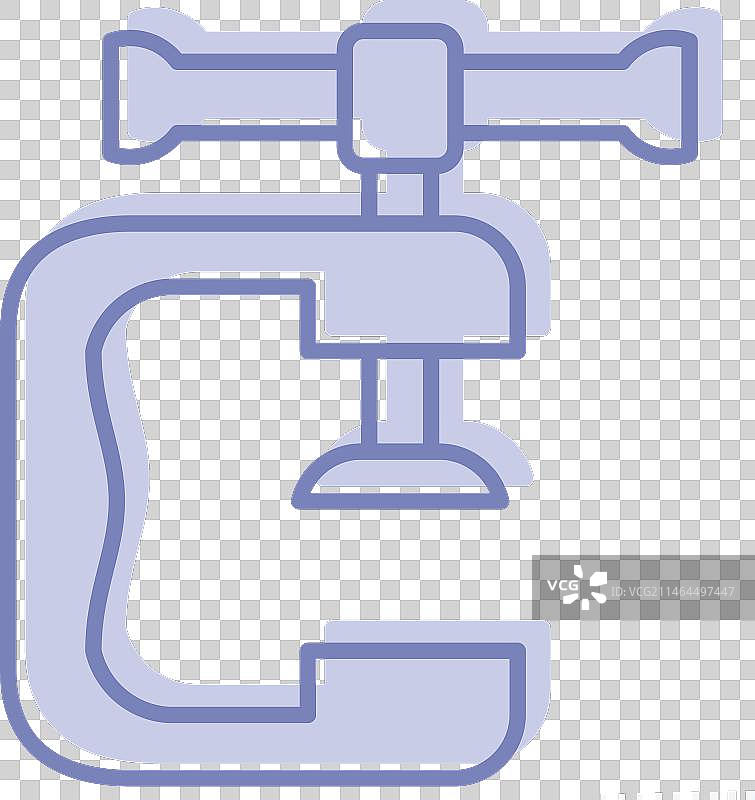 焊接设备符号夹钳图标图片素材