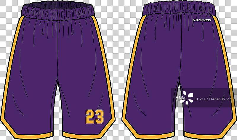 篮球短裤球衣设计平面草图图片素材