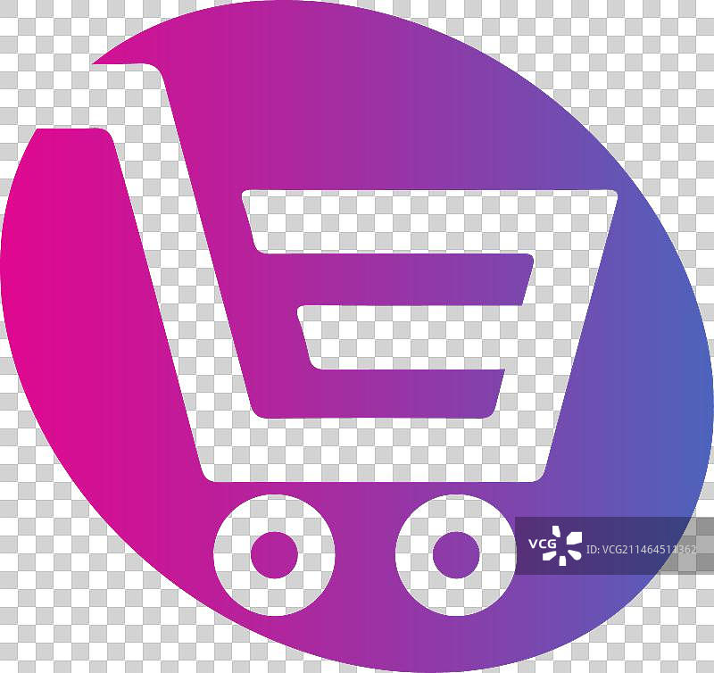 购物车彩色Logo设计手推车Logo图片素材