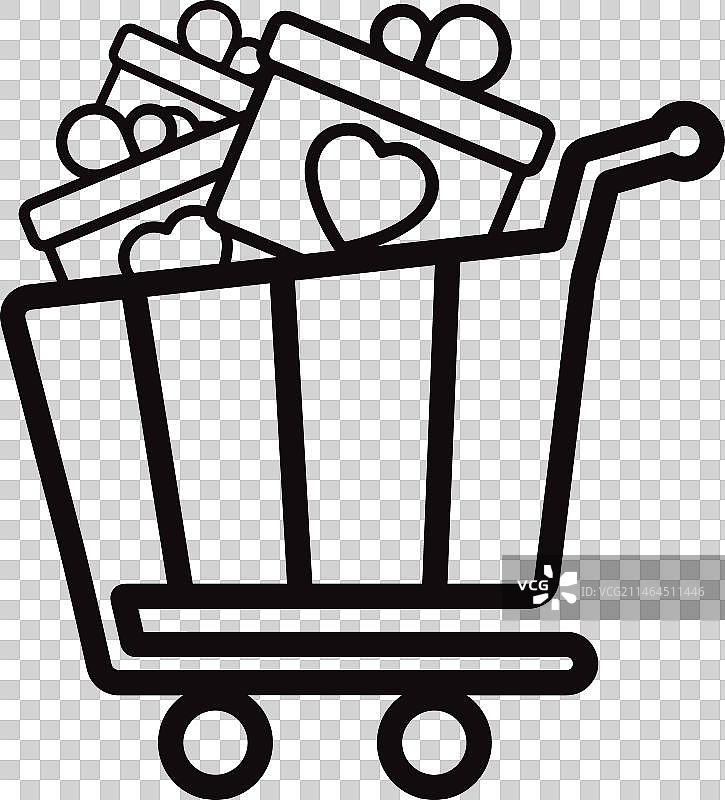 购物车彩色Logo设计手推车Logo图片素材