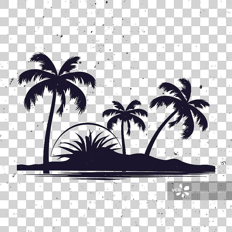 热带海滩阴影图片素材
