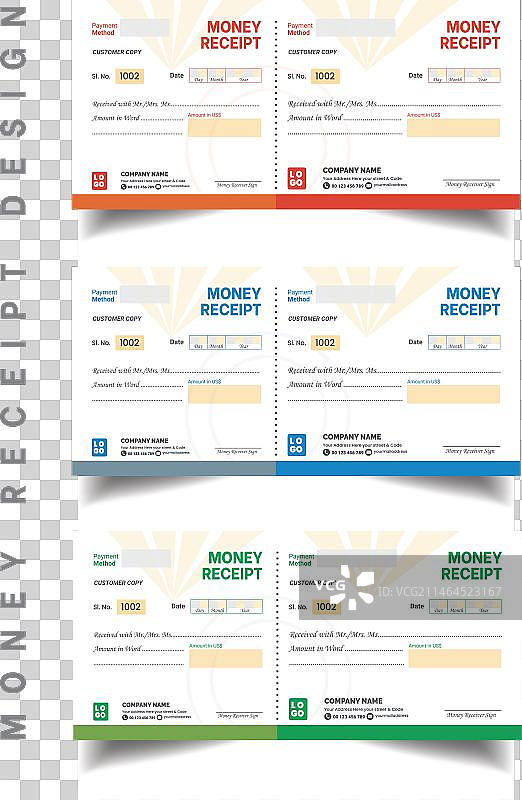 收款凭证模板设计图片素材