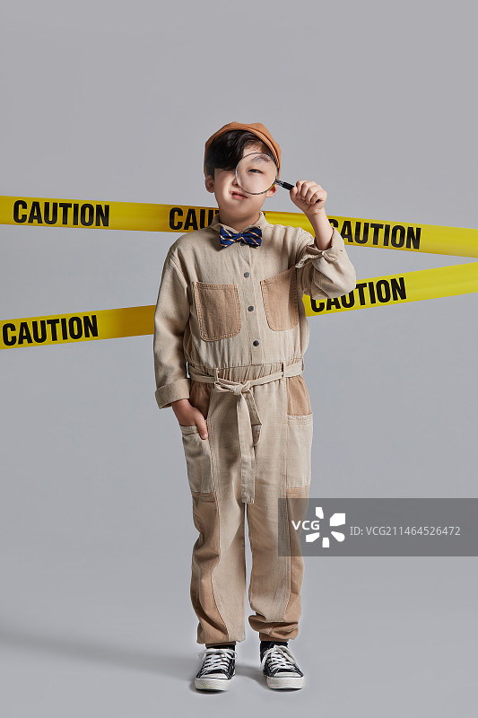 侦探，儿童，低年级儿童，男孩图片素材