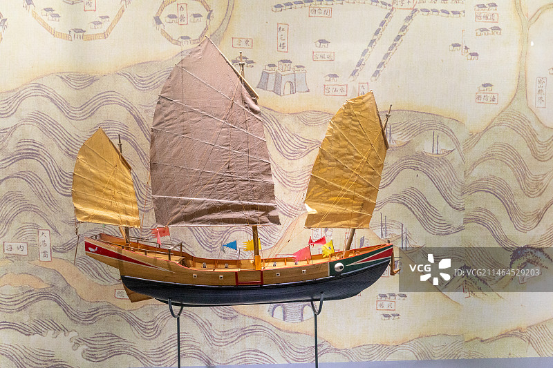 福建泉州海外交通史博物馆中国舟船世界陈列馆船舶模型帆船图片素材