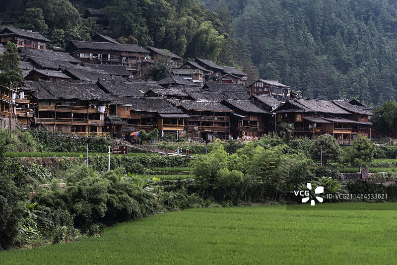 贵州黔东南雷山县朗德苗寨图片素材