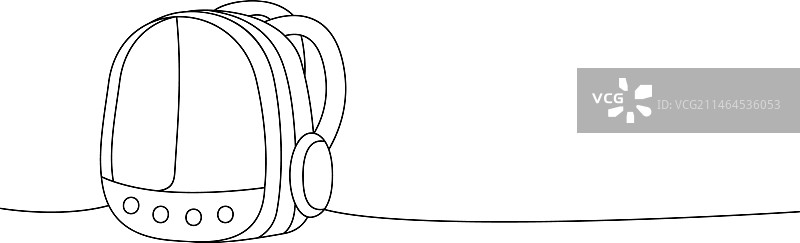 宠物背包载具单线连续绘画图片素材