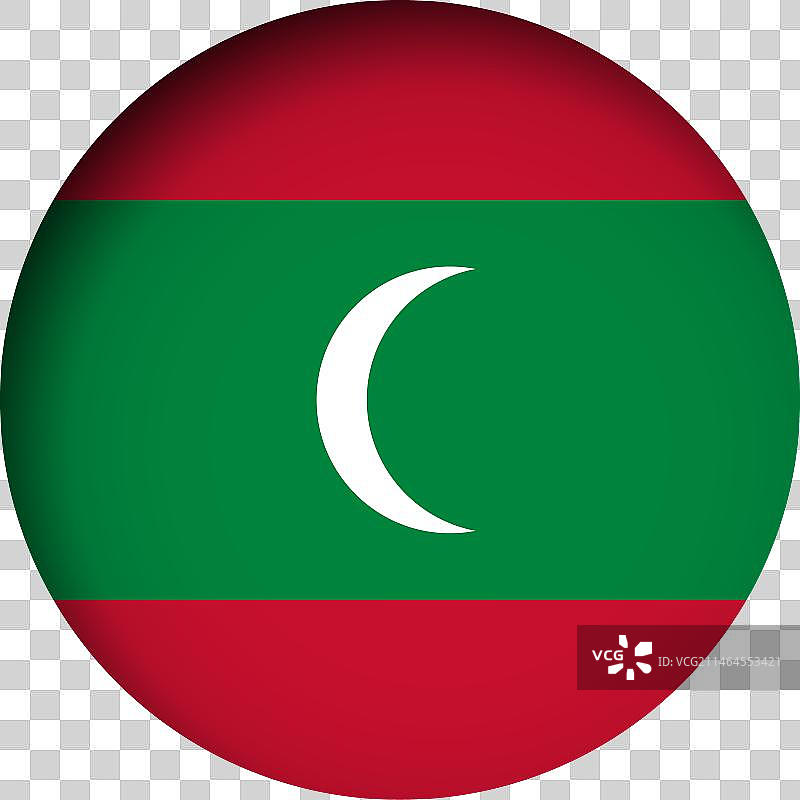马尔代夫圆形旗帜图片素材
