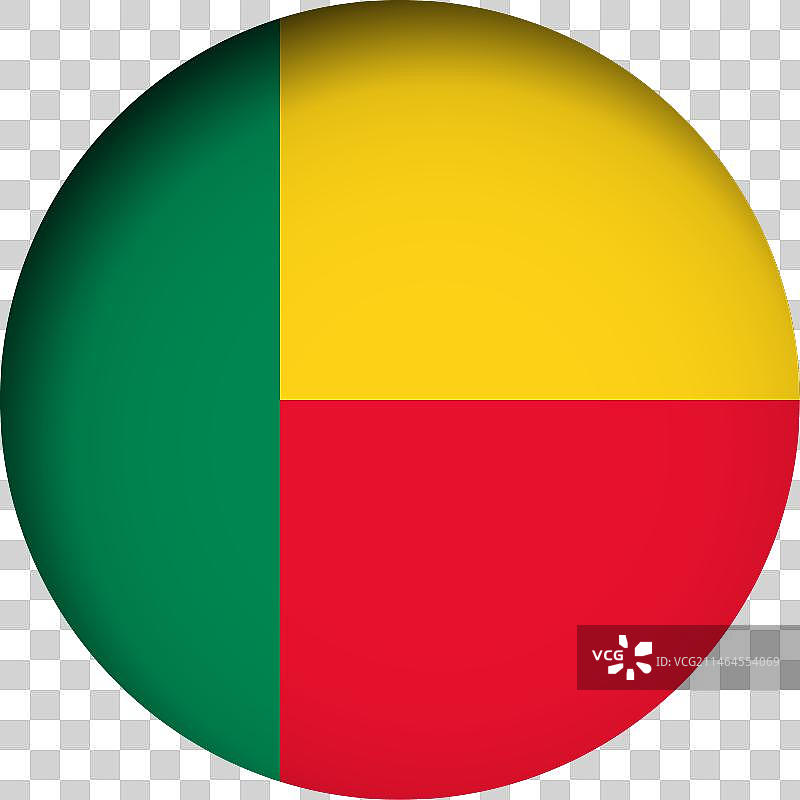 贝宁国旗圆形图案图片素材