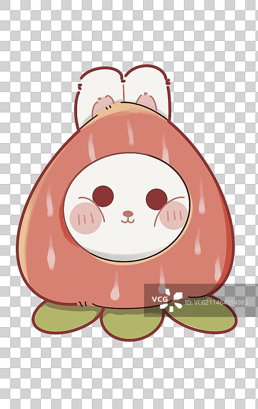 草莓兔子大福图片素材